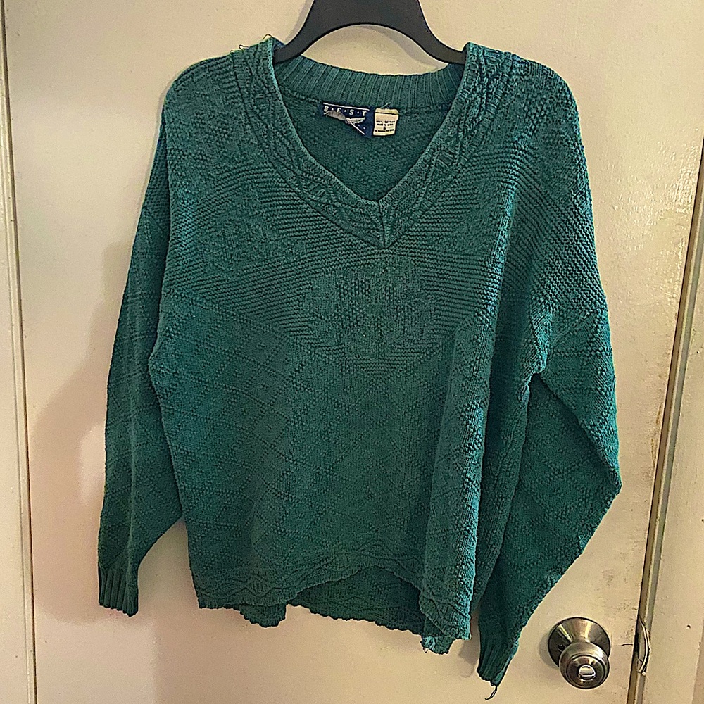 100% Cotton Green Heavy Weight Sweater